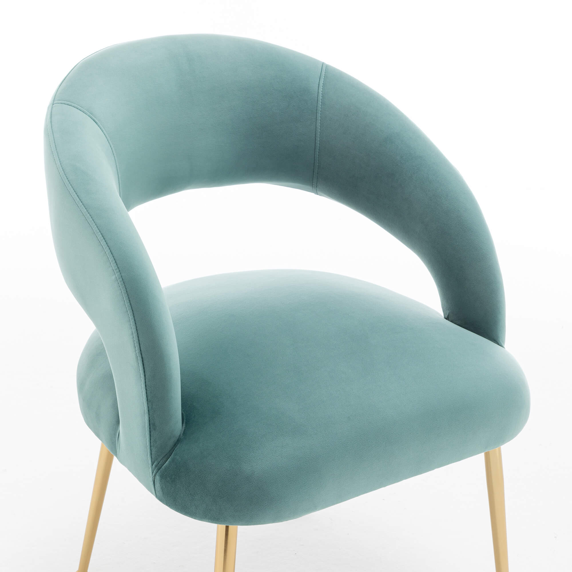 SEYNAR Mid Century Modern Velvet Upolstered Open-Back Dining Chair Set of 2/4/6 - Funk Metal Works LLC