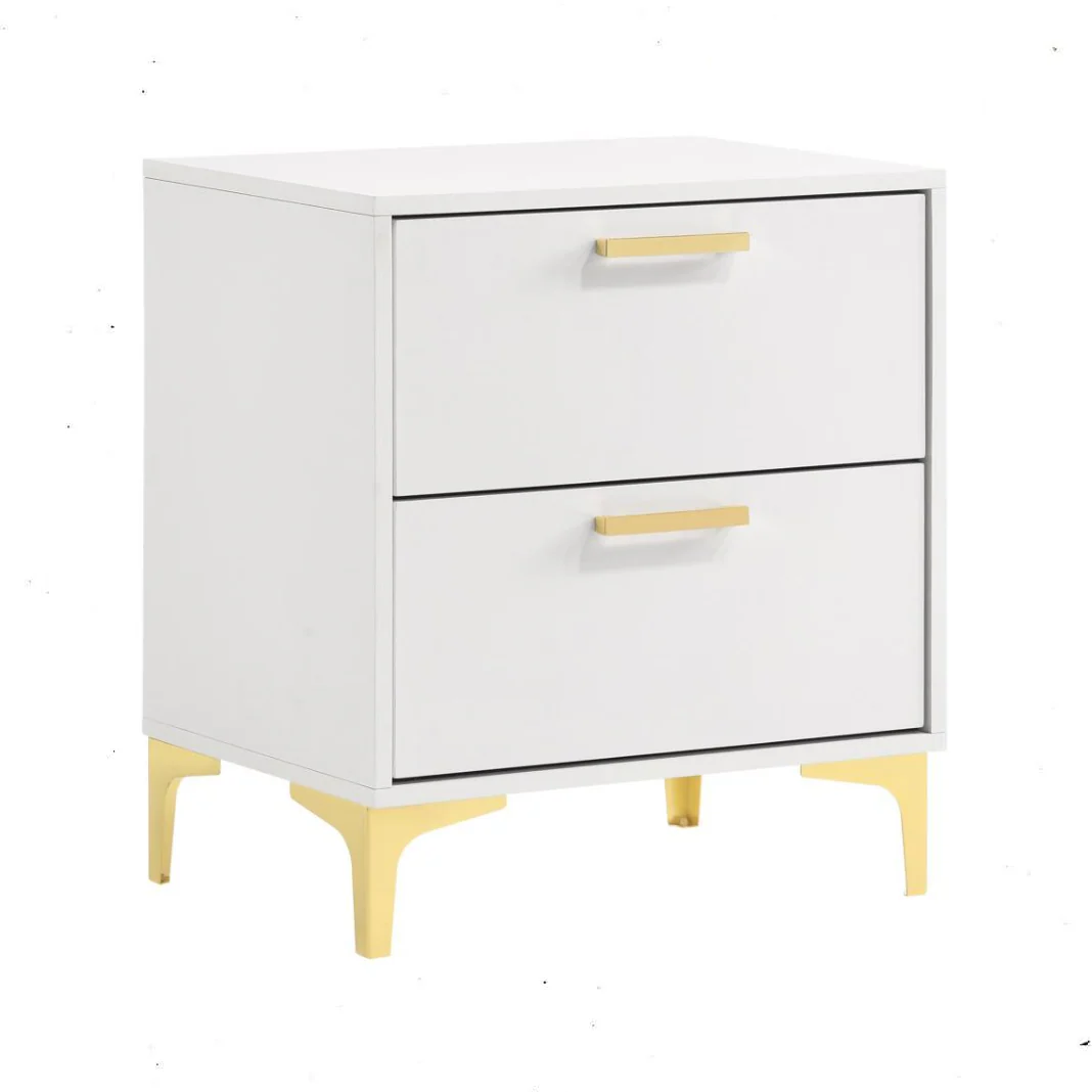 Kendall - Nightstand - White - Funk Metal Works LLC
