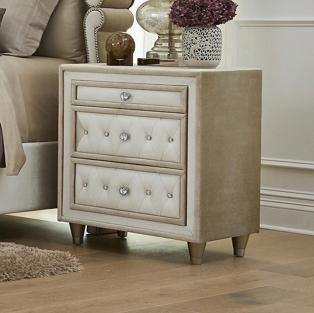 Antonella - Nightstand - Beige - Funk Metal Works LLC