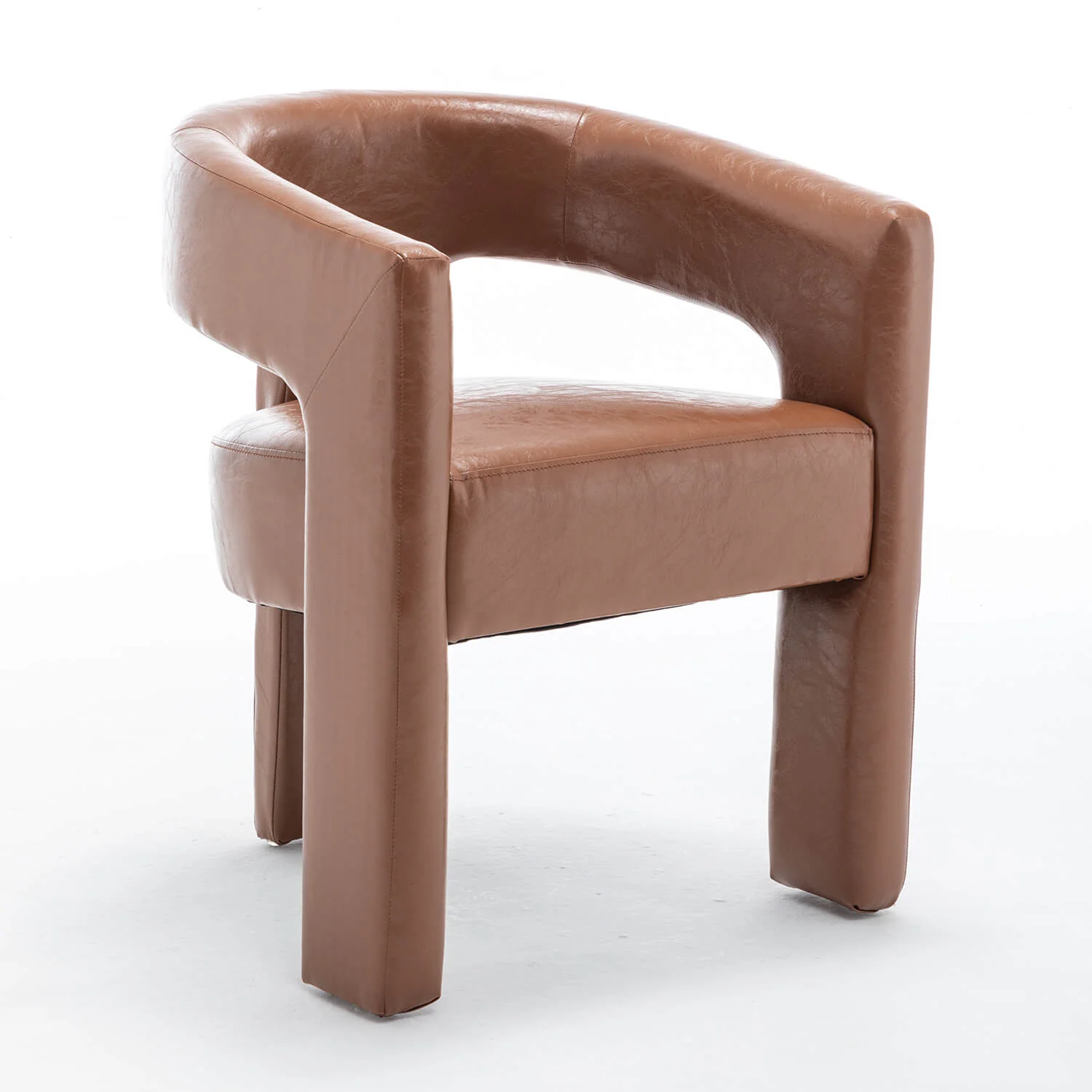 SEYNAR Modern Glam PU Leather Upholstered Dining Chair - Funk Metal Works LLC