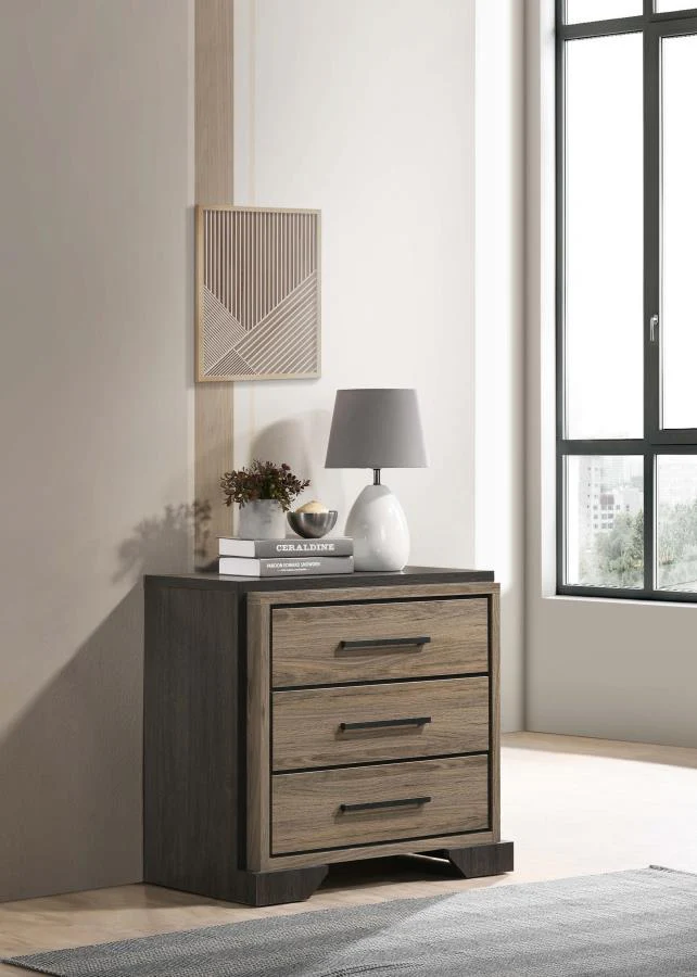 Baker - Nightstand - Brown - Funk Metal Works LLC