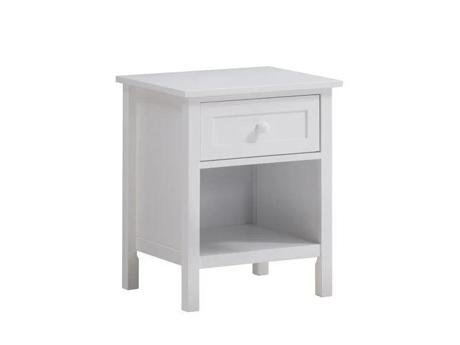 Iolanda - Nightstand - White Finish - Funk Metal Works LLC