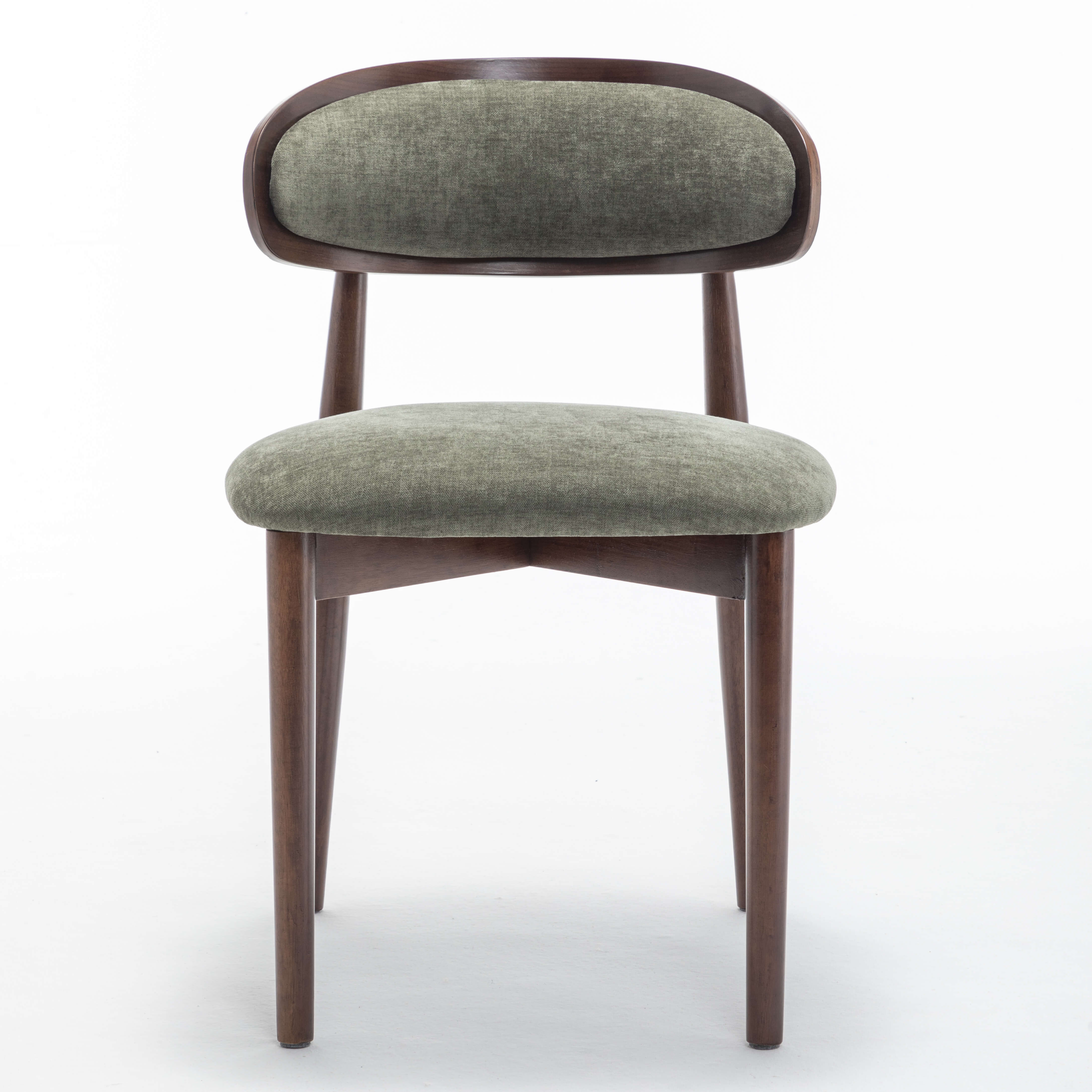 SEYNAR Set of 2/4/6 Mid-Century Modern Chenille Dining Chairs with Solid Wood Frame - Funk Metal Works LLC