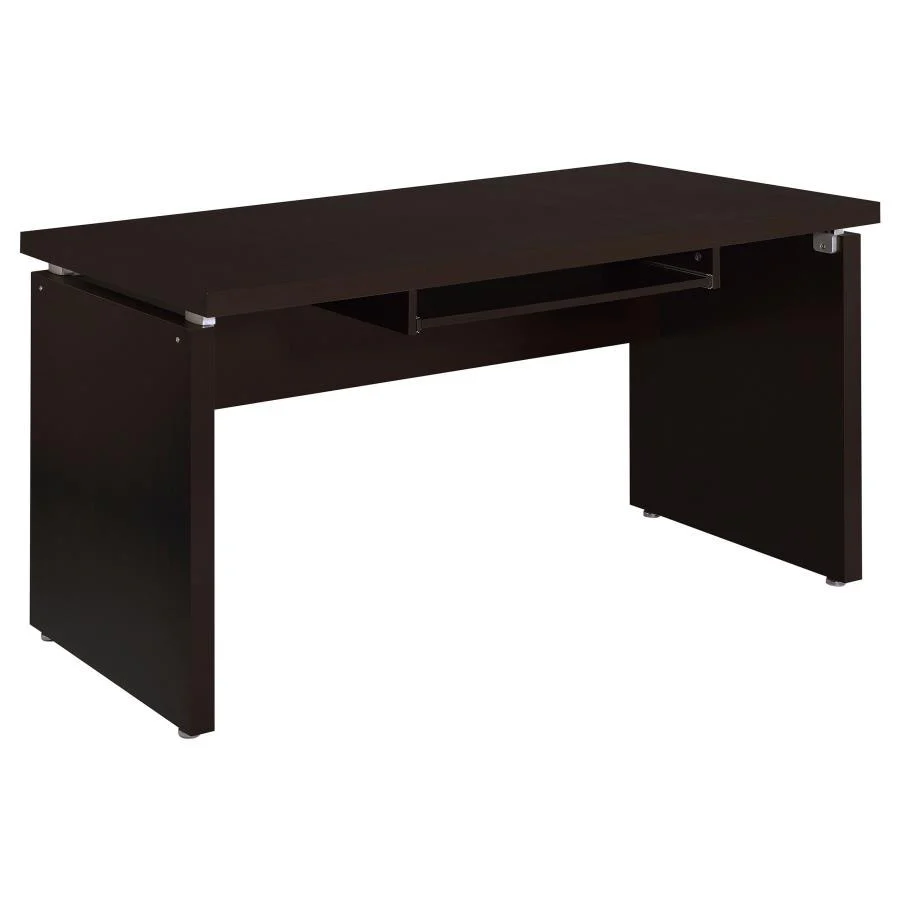 Skylar - Computer Desk With Key -board Drawer - Brown - Funk Metal Works LLC