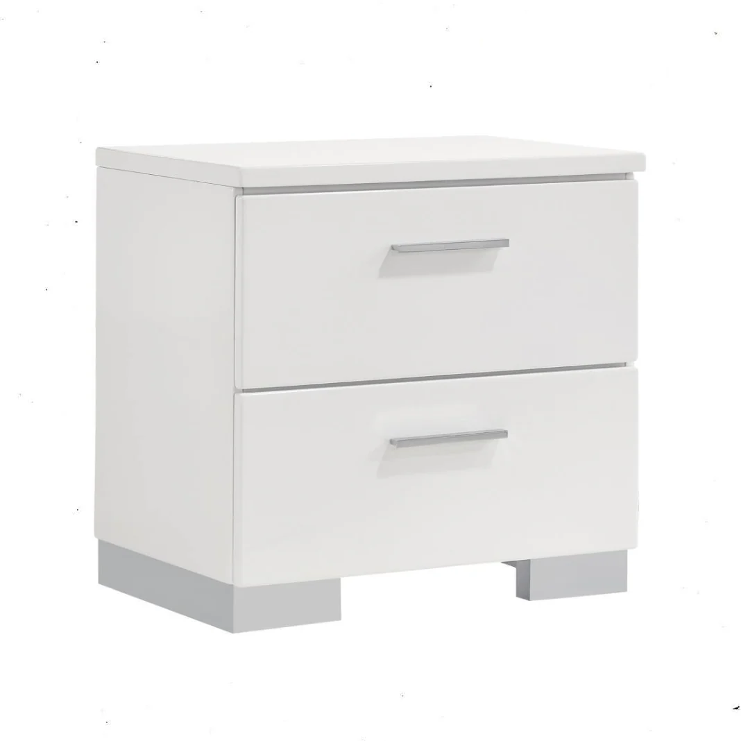 Felicity - Nightstand - White - Funk Metal Works LLC