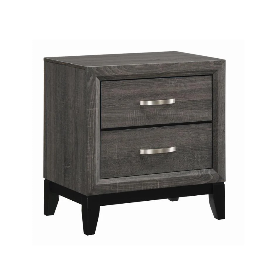 Watson 2-Drawer Nightstand - Grey - Funk Metal Works LLC