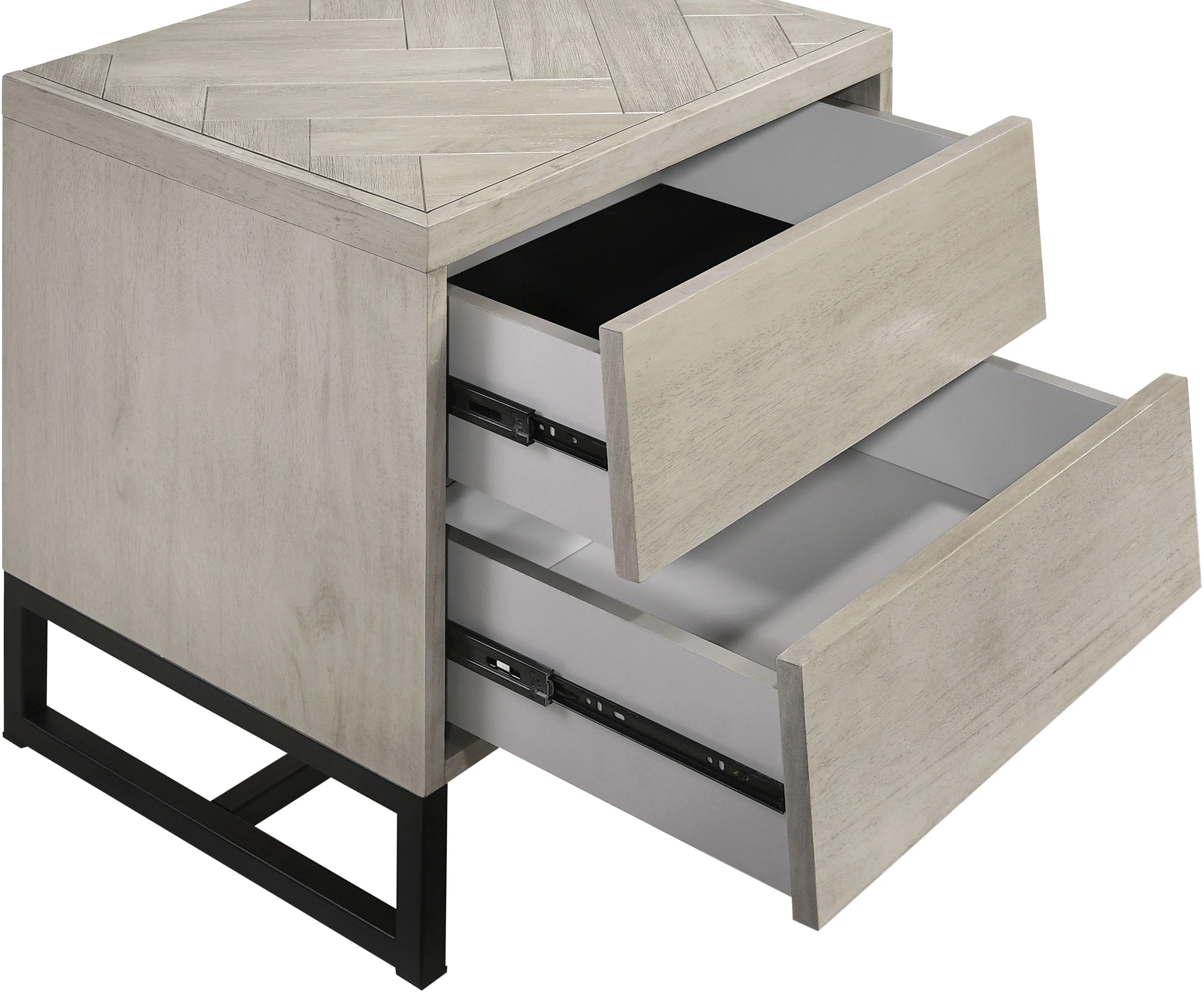 Weston - Night Stand - Grey Stone - Funk Metal Works LLC