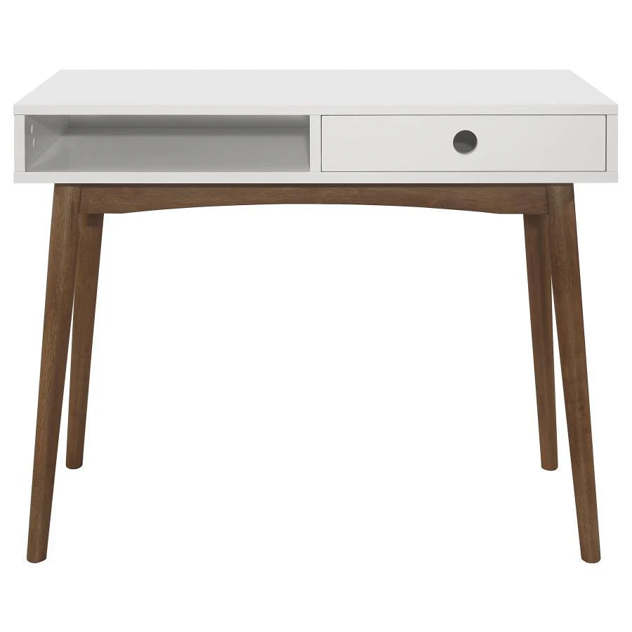 Bradenton - Writing Desk - White - Funk Metal Works LLC