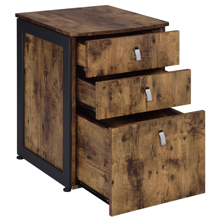Estrella - Filing Cabinet - Brown - Funk Metal Works LLC