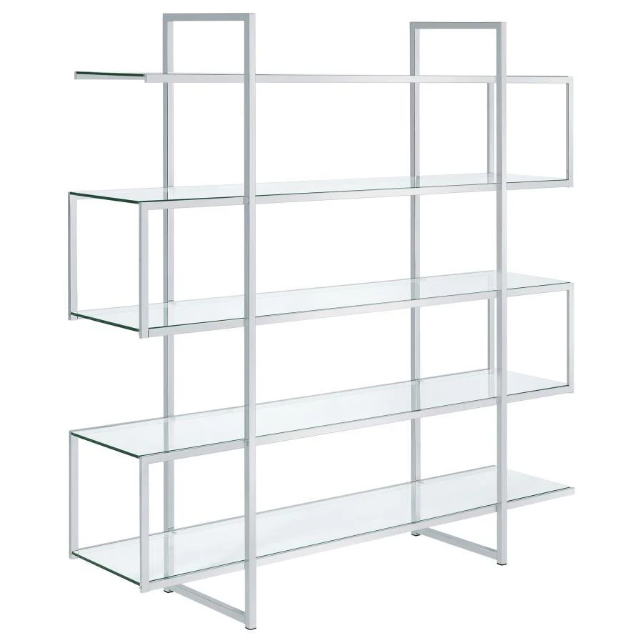 Elmer - 5-Shelf Bookcase - White - Funk Metal Works LLC