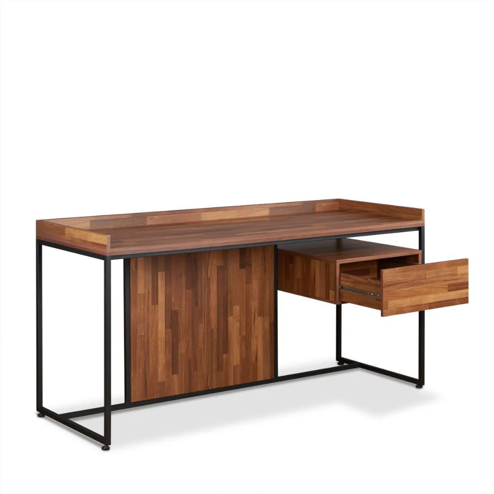 Sara - Desk - Walnut & Sandy Black - Funk Metal Works LLC