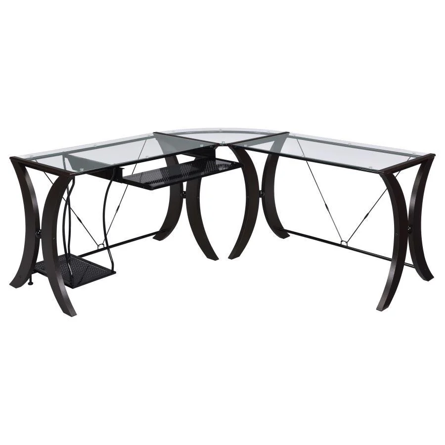 Monterey - Computer Desk - Brown - Funk Metal Works LLC