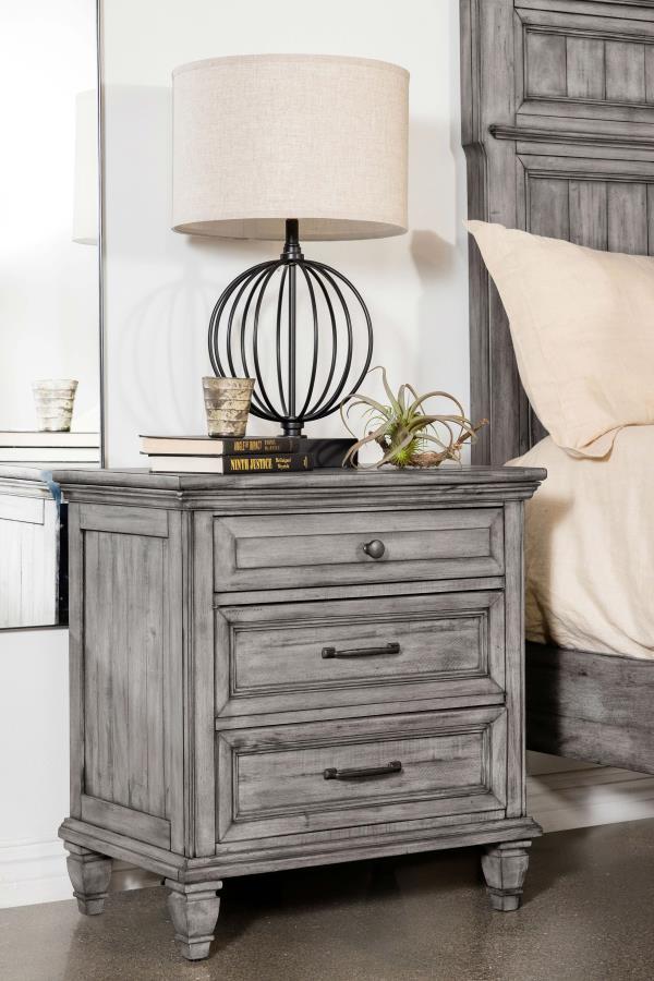 Avenue - Nightstand - Dark Gray - Funk Metal Works LLC