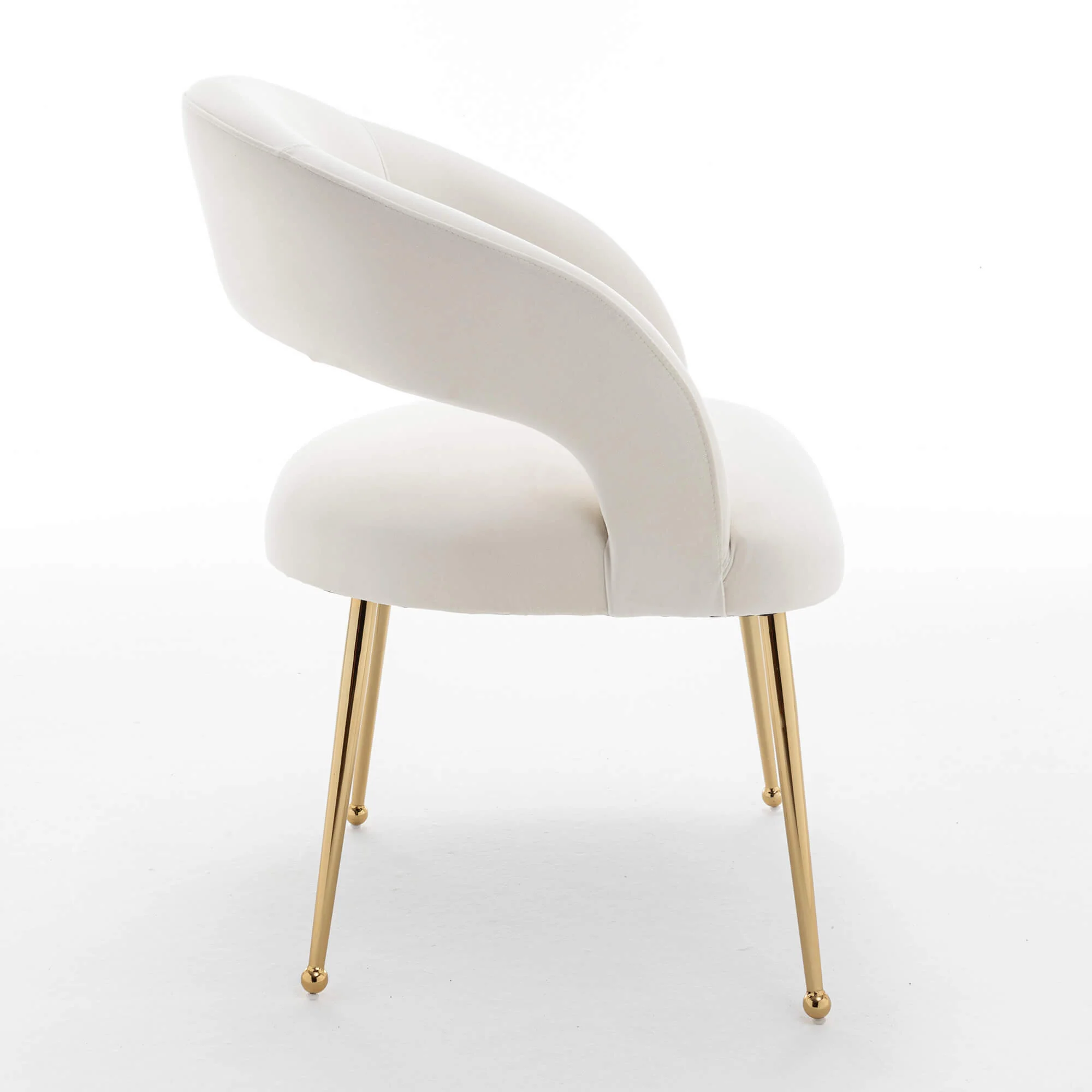 SEYNAR Mid Century Modern Velvet Upolstered Open-Back Dining Chair Set of 2/4/6 - Funk Metal Works LLC