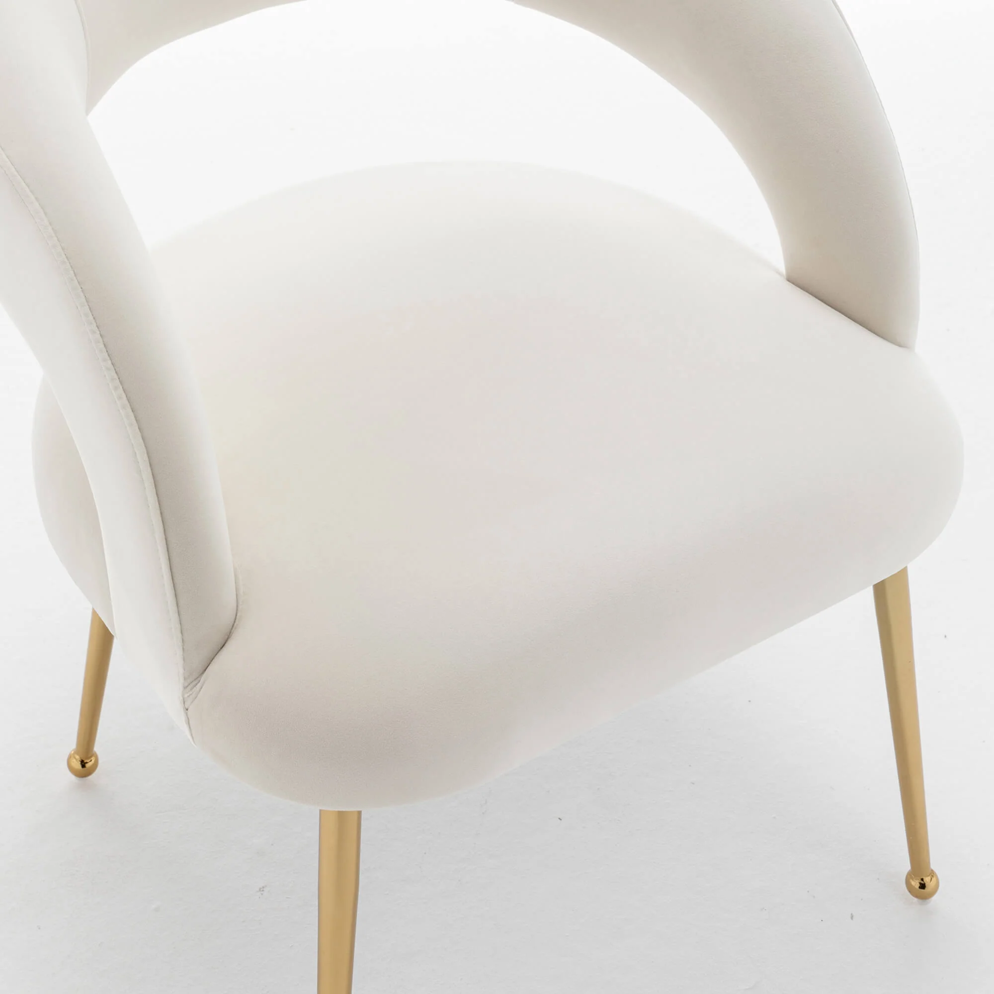 SEYNAR Mid Century Modern Velvet Upolstered Open-Back Dining Chair Set of 2/4/6 - Funk Metal Works LLC