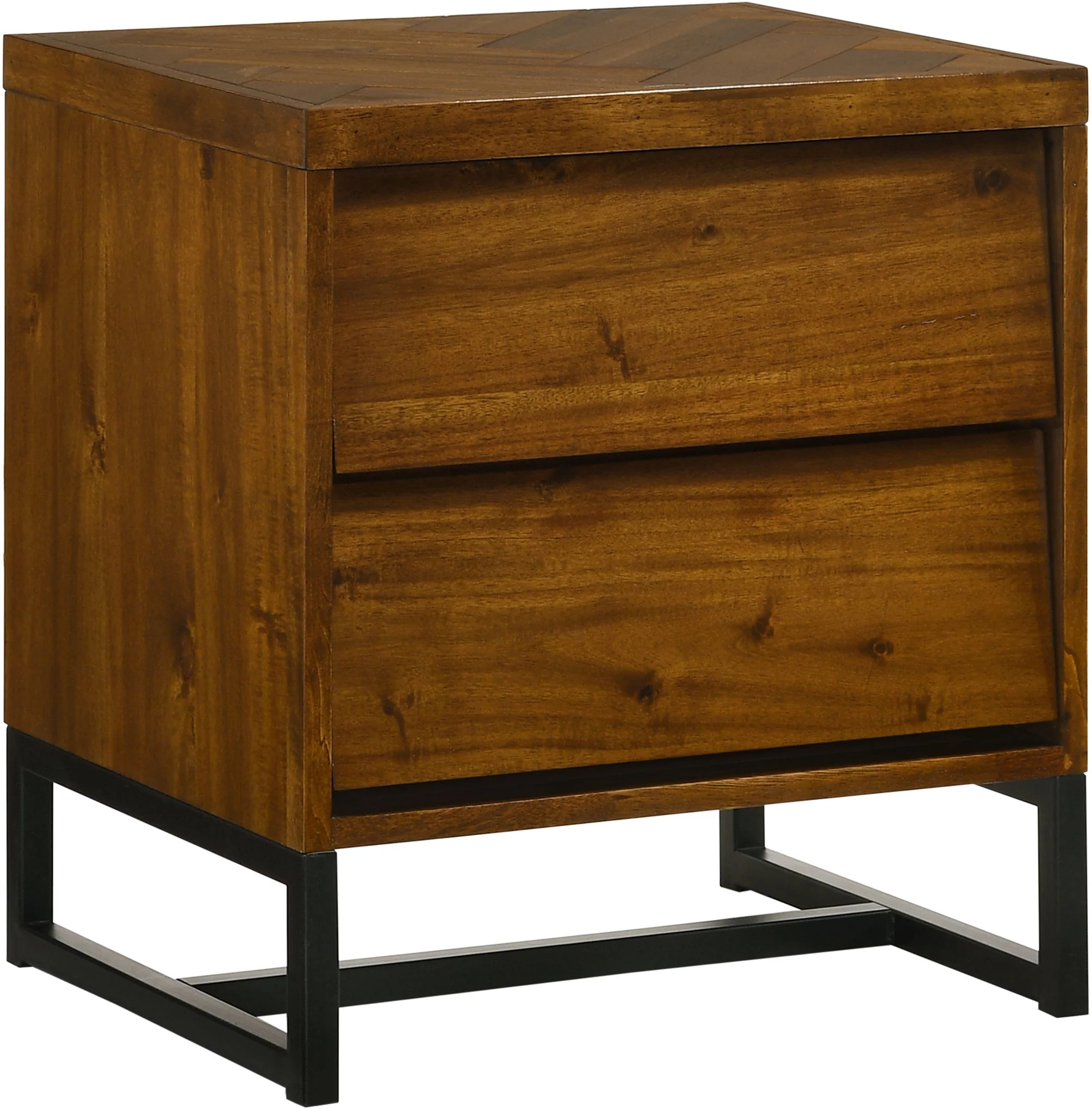 Reed - Night Stand - Antique Coffee - Funk Metal Works LLC