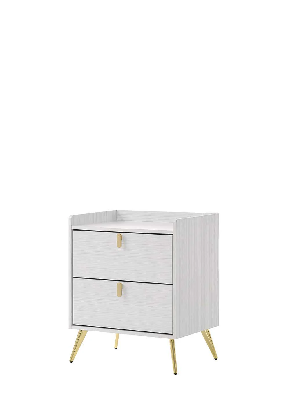 Zeena - Nightstand - White Finish - Funk Metal Works LLC
