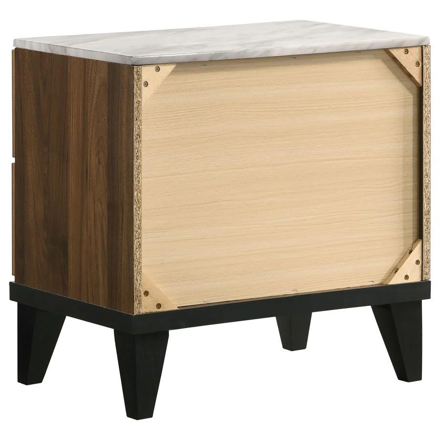Mays 2-drawer Nightstand Walnut - Funk Metal Works LLC