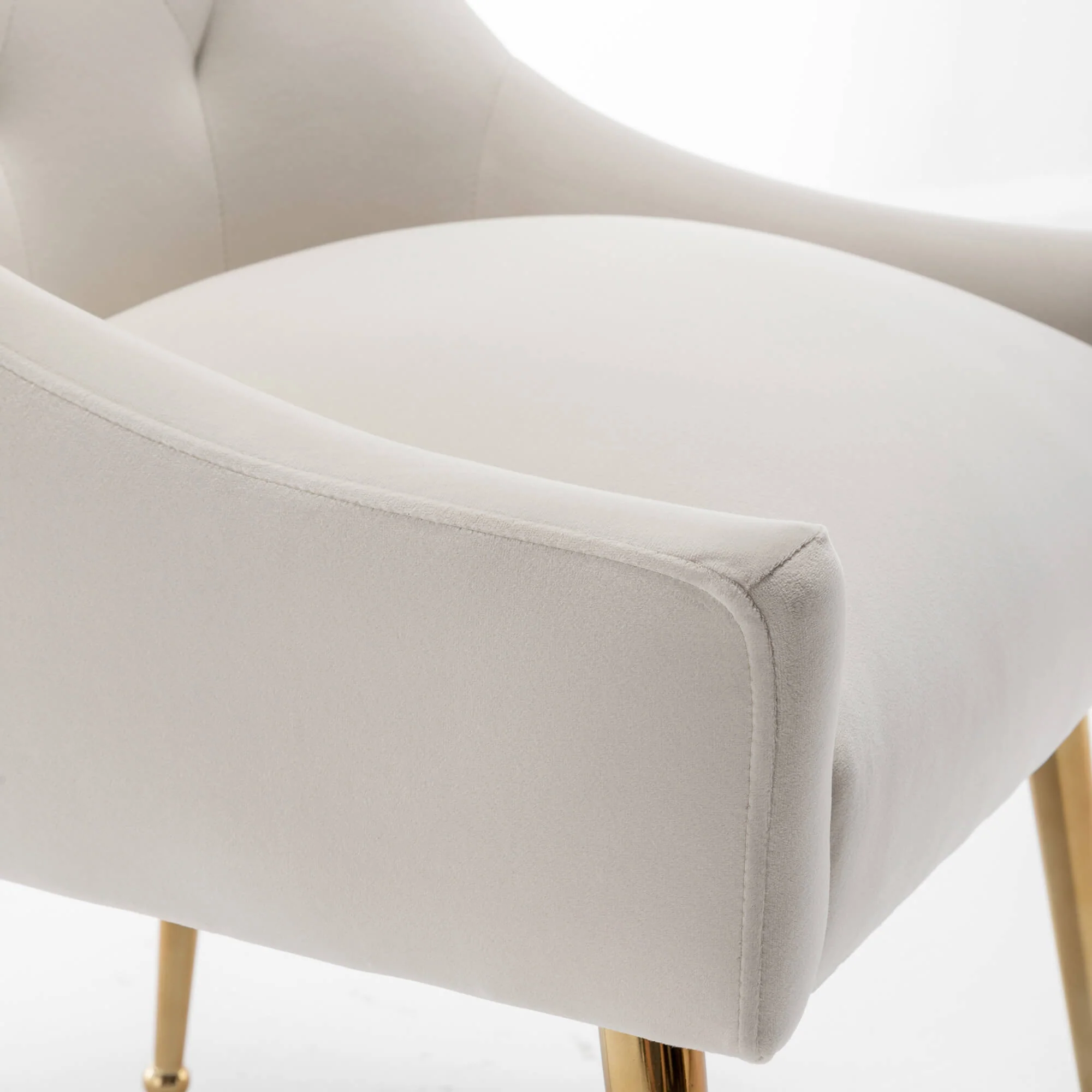 SEYNAR Modern Dining Chairs Set of 2/4/6, Upholstered Accent Chair Tufted Back Armless Chair with Back Pull - Funk Metal Works LLC