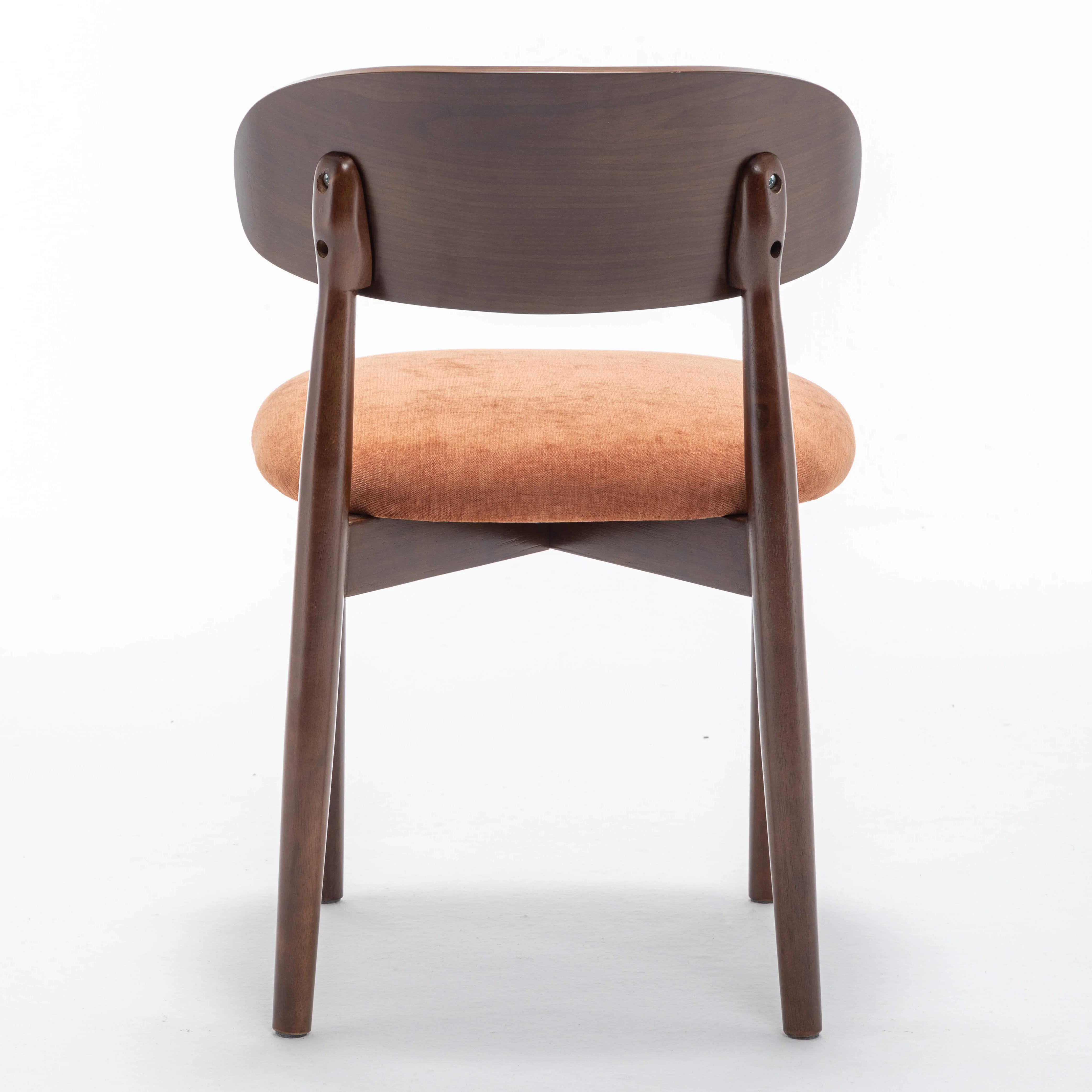 SEYNAR Set of 2/4/6 Mid-Century Modern Chenille Dining Chairs with Solid Wood Frame - Funk Metal Works LLC