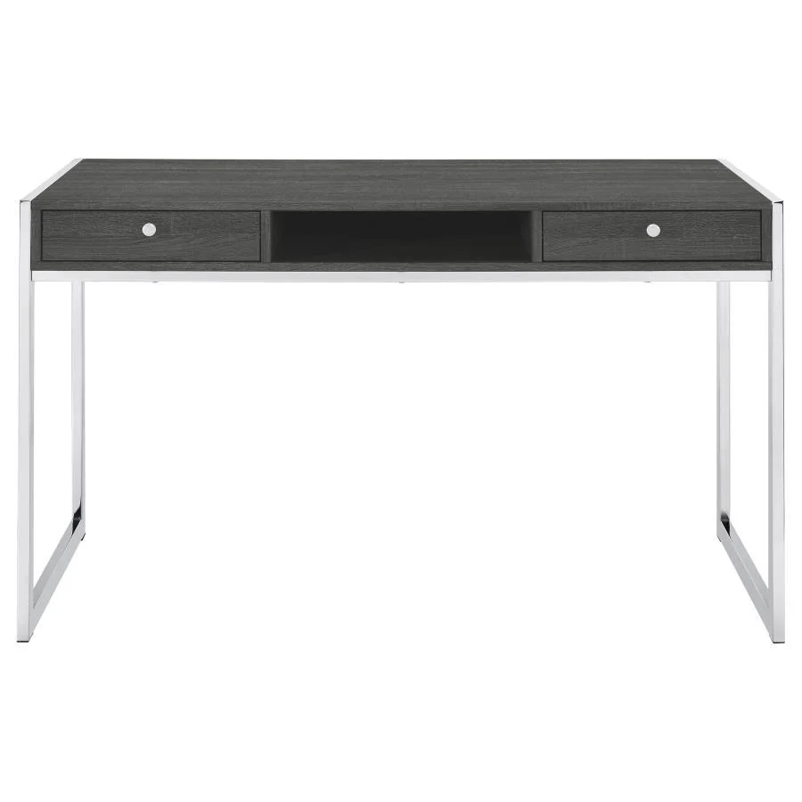 Wallice - Writing Desk - Gray - Funk Metal Works LLC