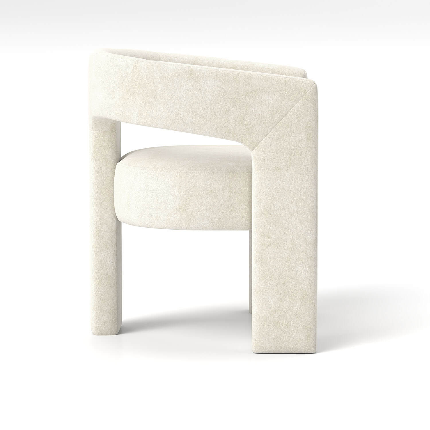 SEYNAR Modern Glam Velvet Upholstered Dining Chair, Open-Back Accent Chair - Funk Metal Works LLC