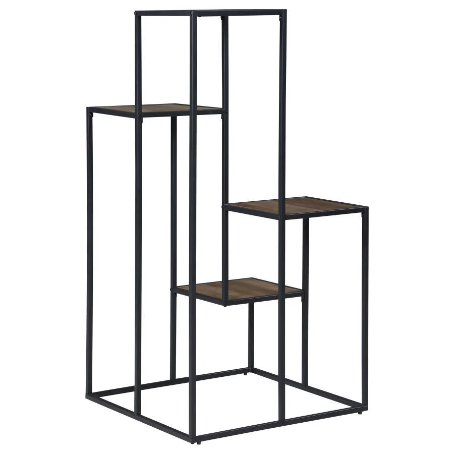Rito - 4-tier Display Shelf - Brown - Funk Metal Works LLC