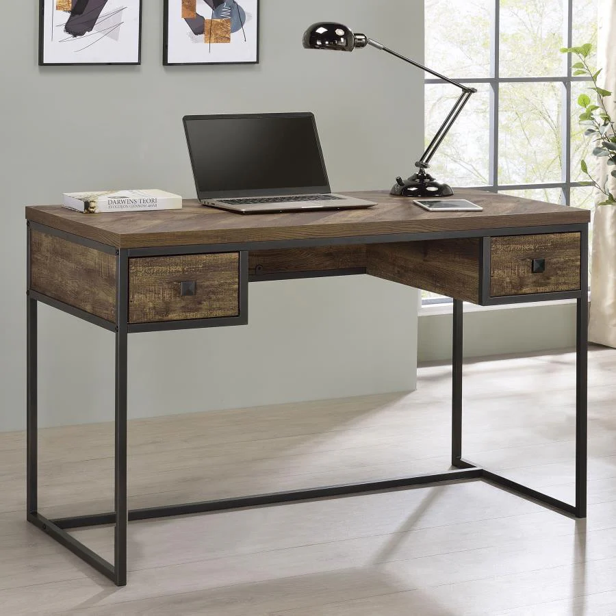 Millbrook - Writing Desk - Brown - Funk Metal Works LLC
