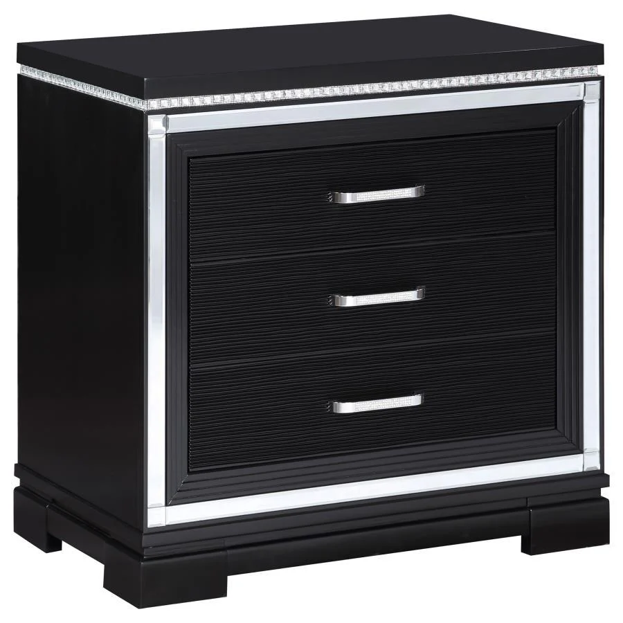 Eleanor - Accent Nightstand Black - Funk Metal Works LLC