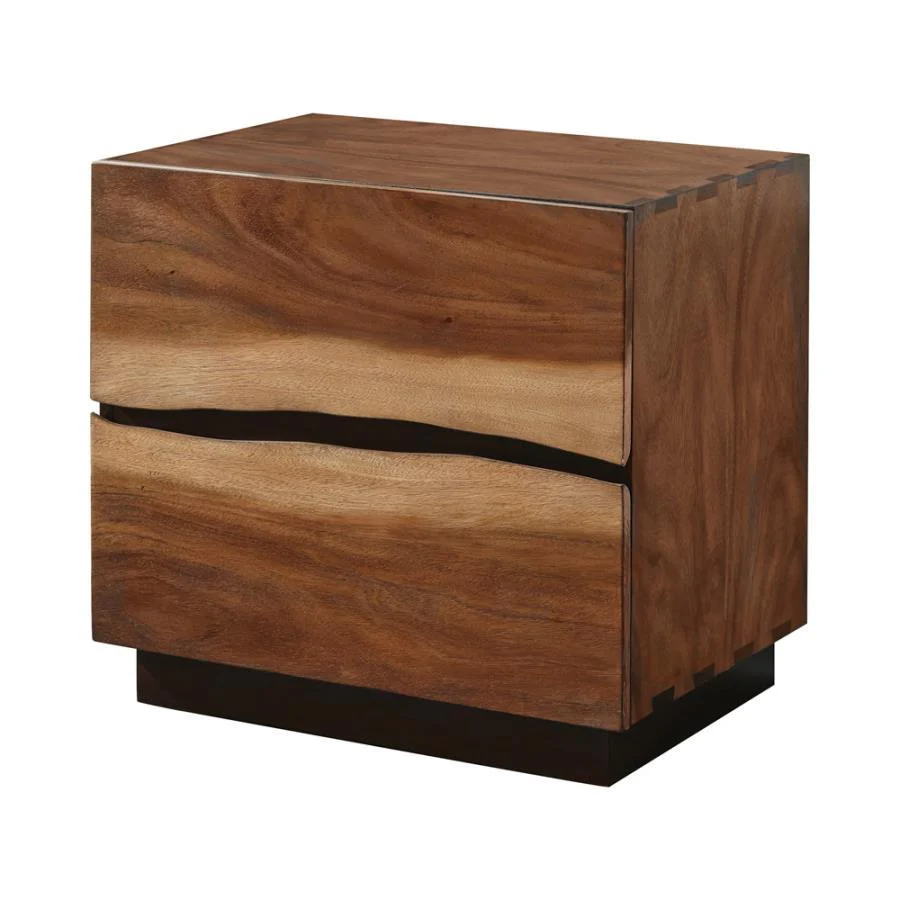 Winslow - 2-Drawer Nightstand - Brown - Funk Metal Works LLC