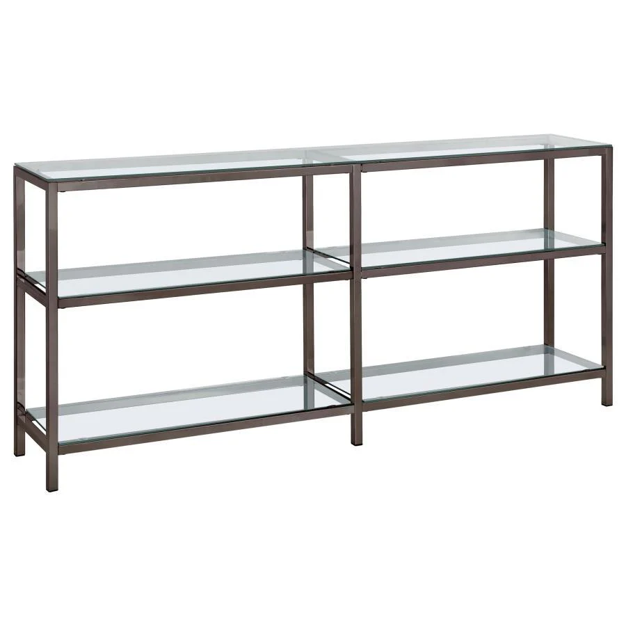 Kate - 2-tier Bookcase - Gray - Funk Metal Works LLC