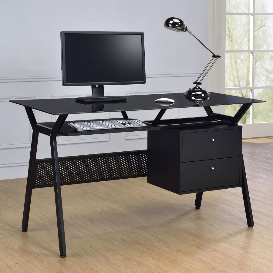 Weaving - Computer Desk - Black - Funk Metal Works LLC