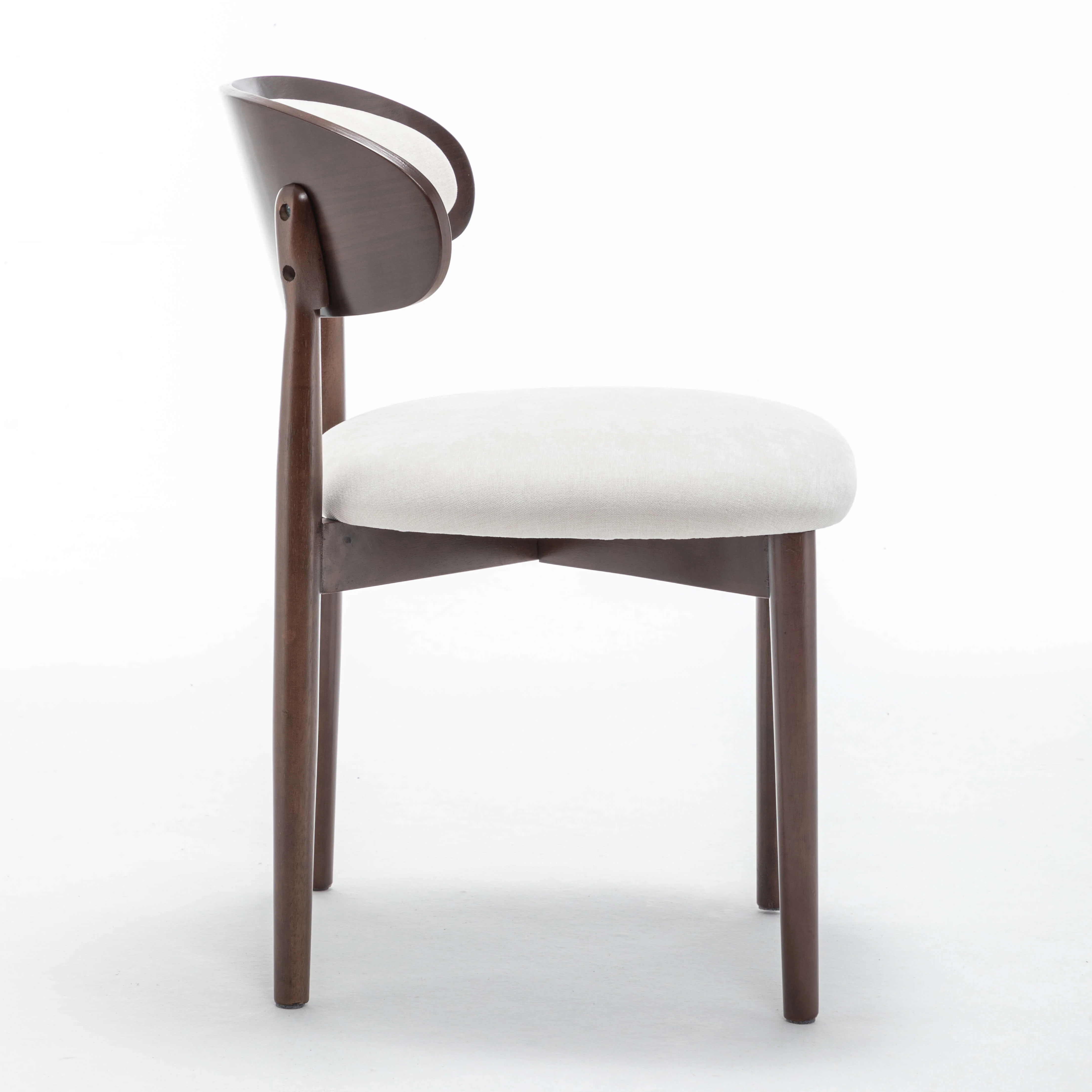 SEYNAR Set of 2/4/6 Mid-Century Modern Chenille Dining Chairs with Solid Wood Frame - Funk Metal Works LLC