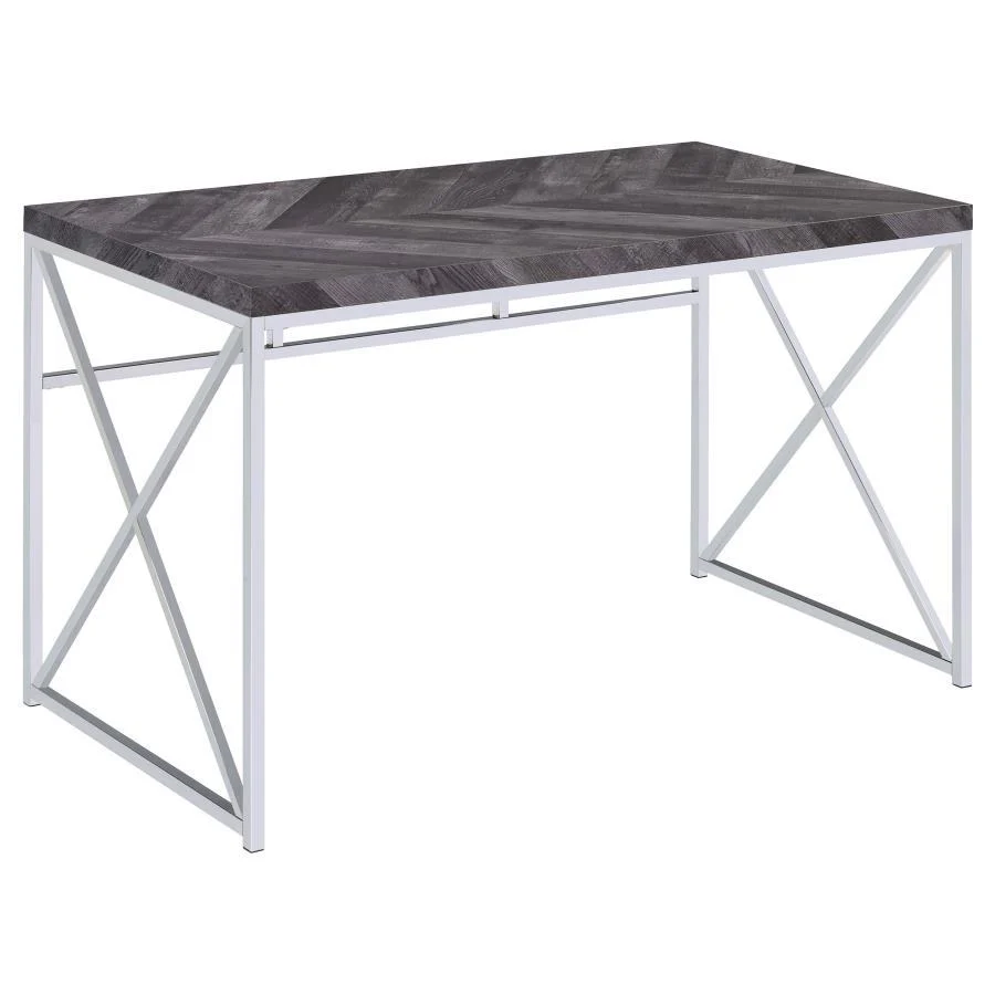 Grimma - Writing Desk - Gray - Funk Metal Works LLC
