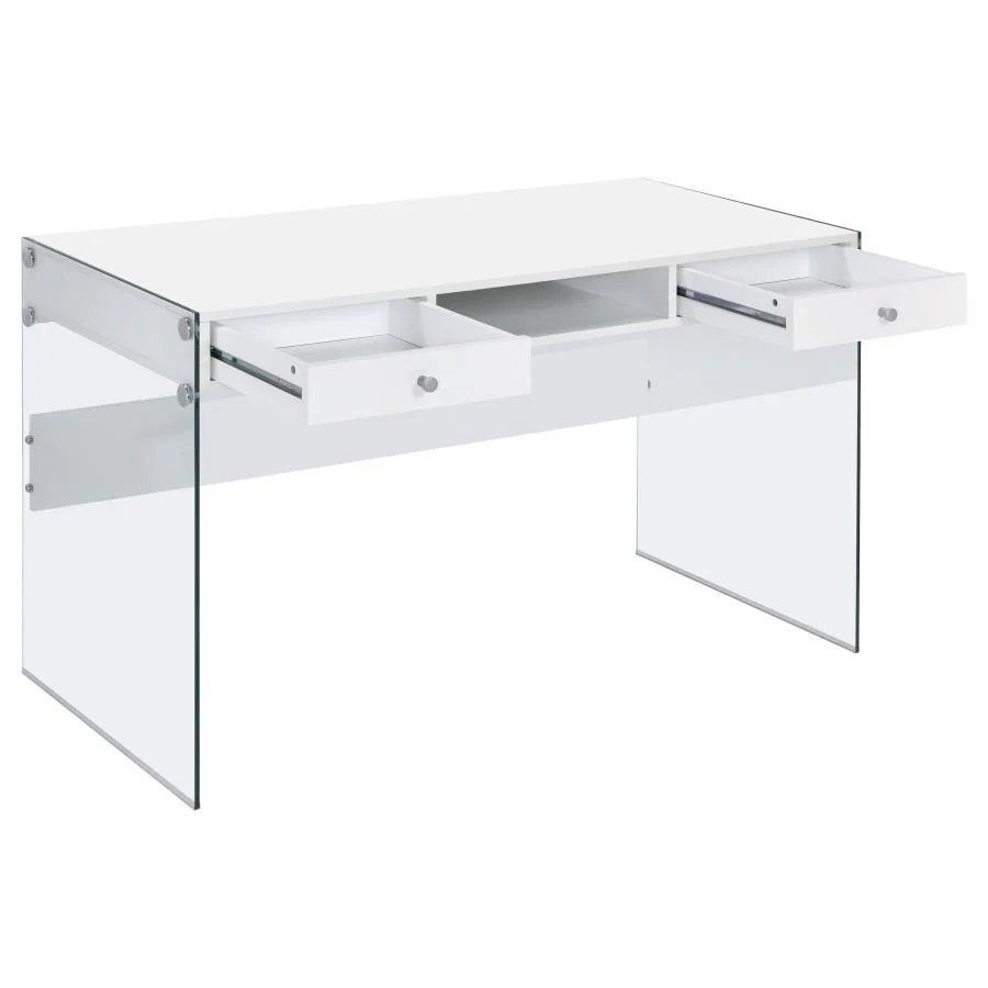 Dobrev - 2-drawer Writing Desk - Funk Metal Works LLC