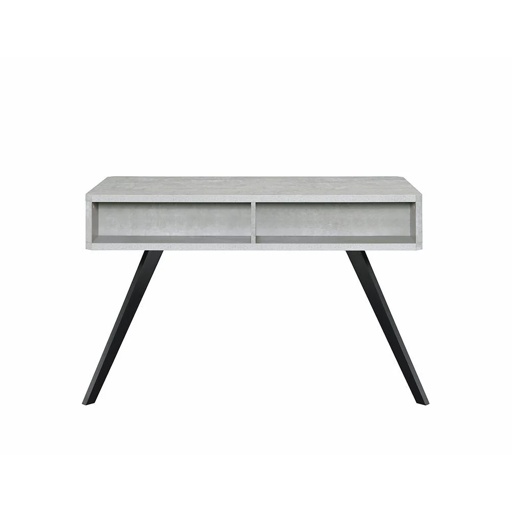 Magna - Desk - Faux Concrete & Black - Funk Metal Works LLC