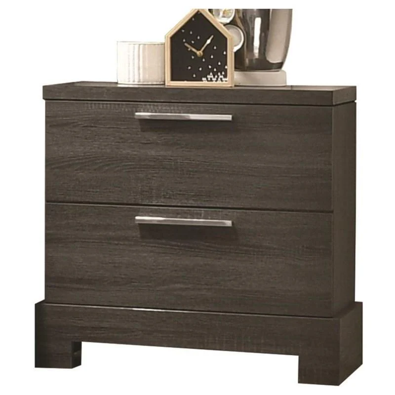 Lantha - Nightstand - Gray Oak - Funk Metal Works LLC