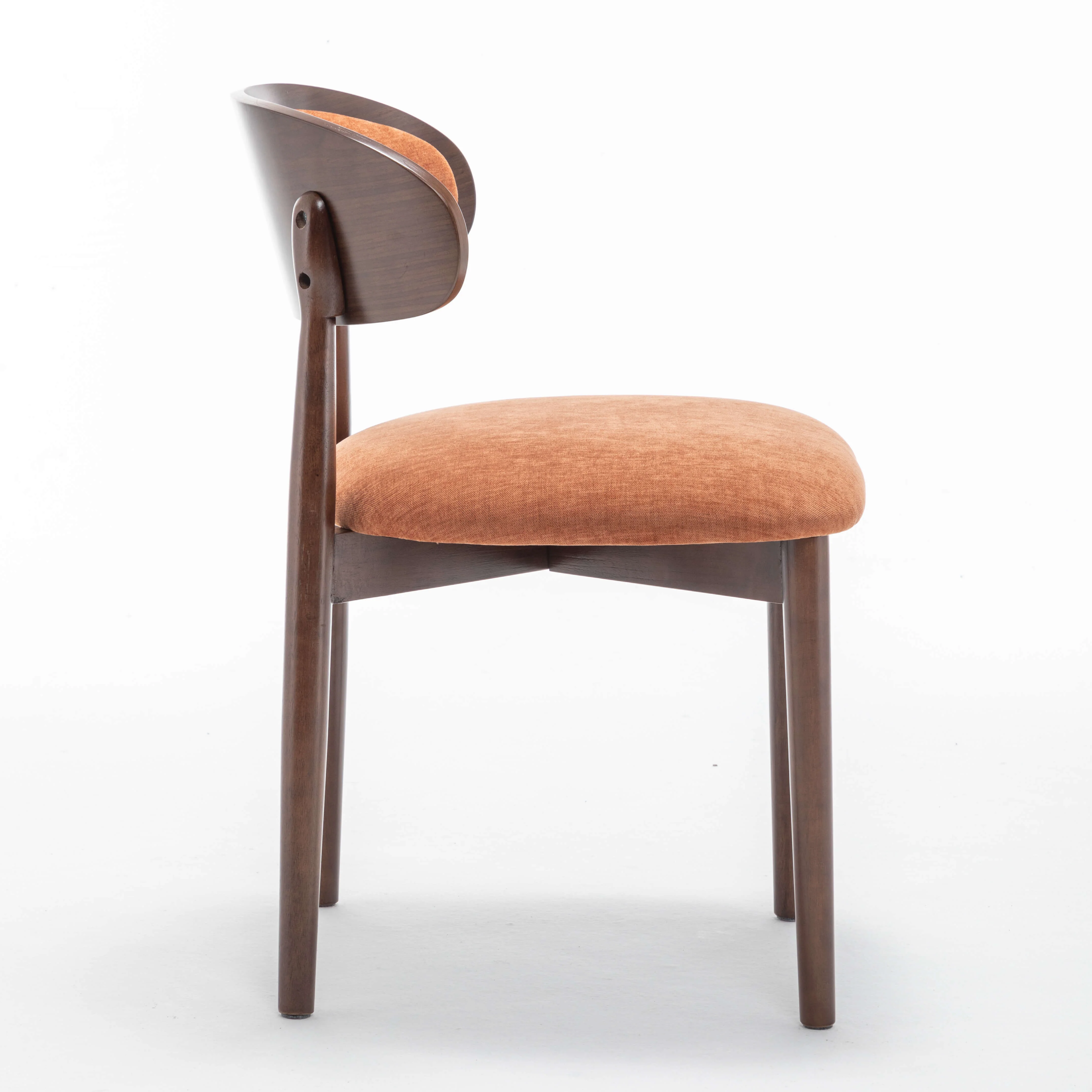 SEYNAR Set of 2/4/6 Mid-Century Modern Chenille Dining Chairs with Solid Wood Frame - Funk Metal Works LLC