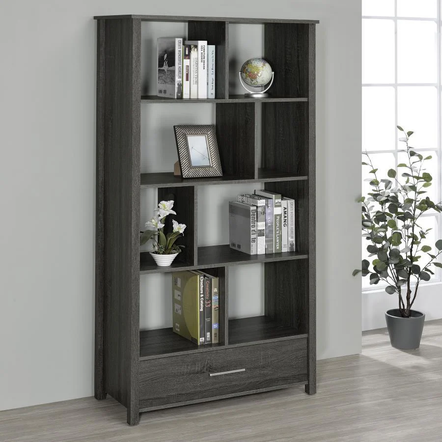 Dylan - Standard Bookcase - Gray - Funk Metal Works LLC