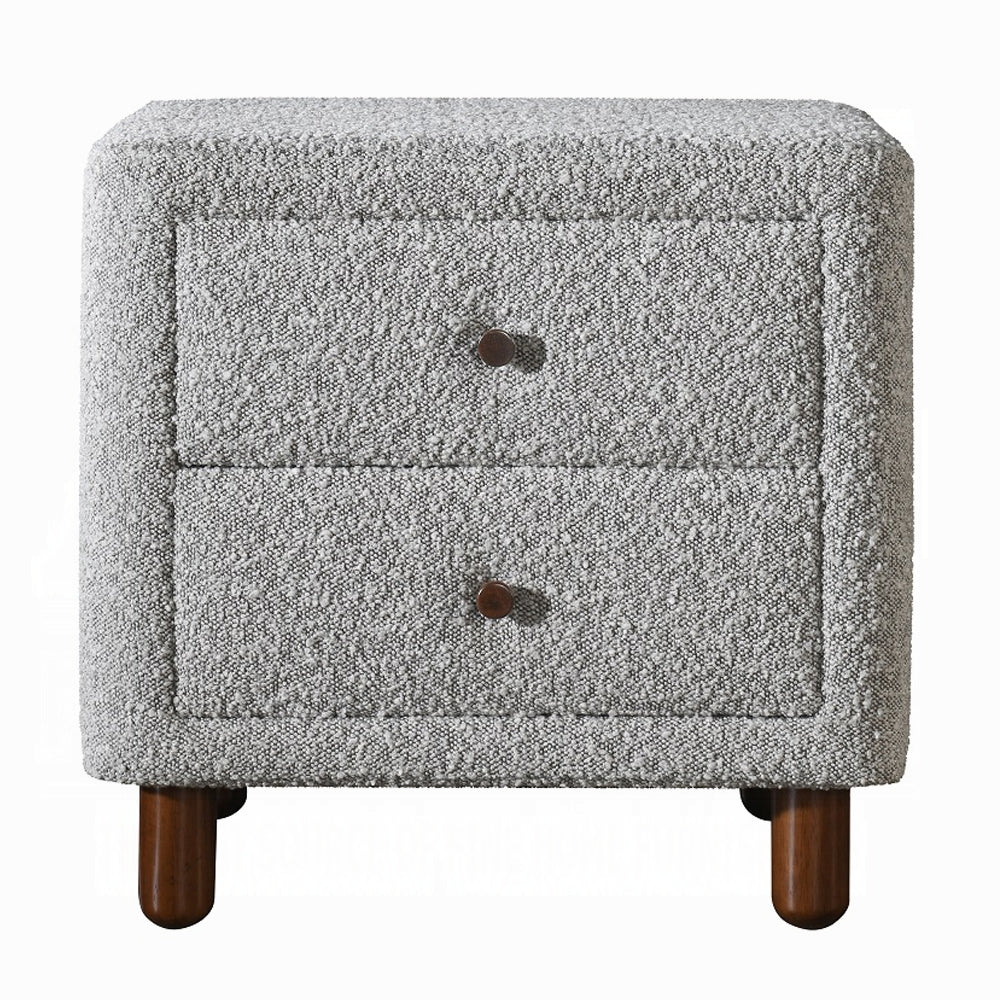 Cleo Boucle Nightstand - Funk Metal Works LLC