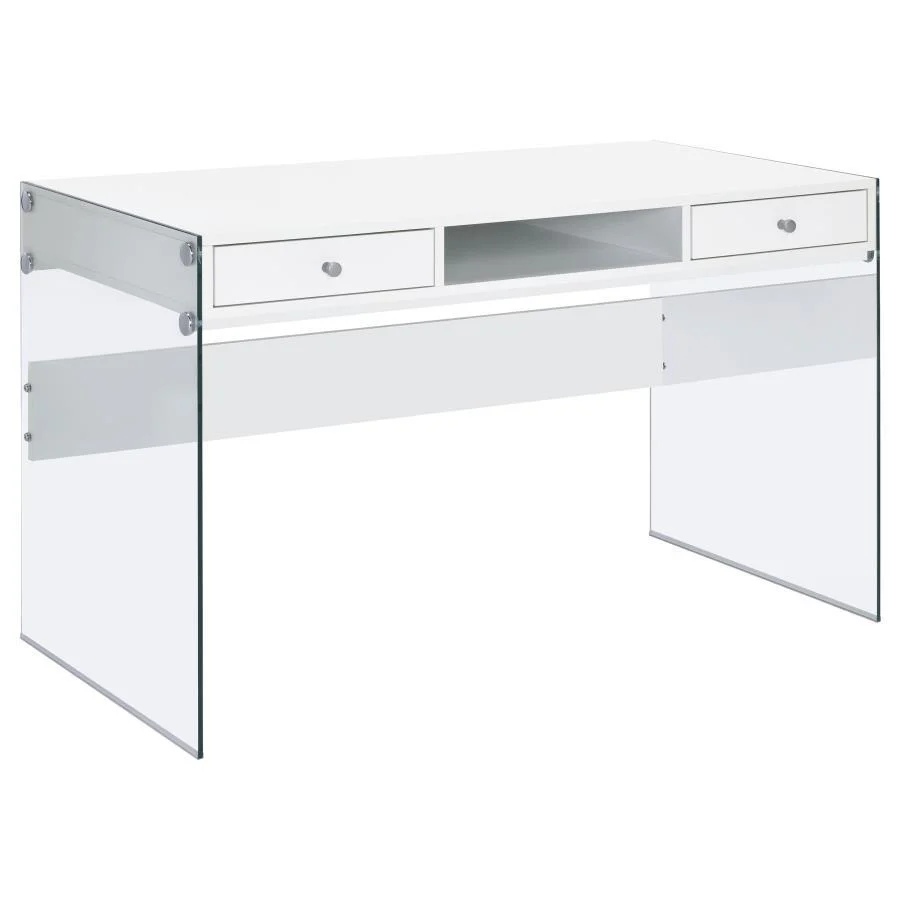 Dobrev - 2-drawer Writing Desk - Funk Metal Works LLC