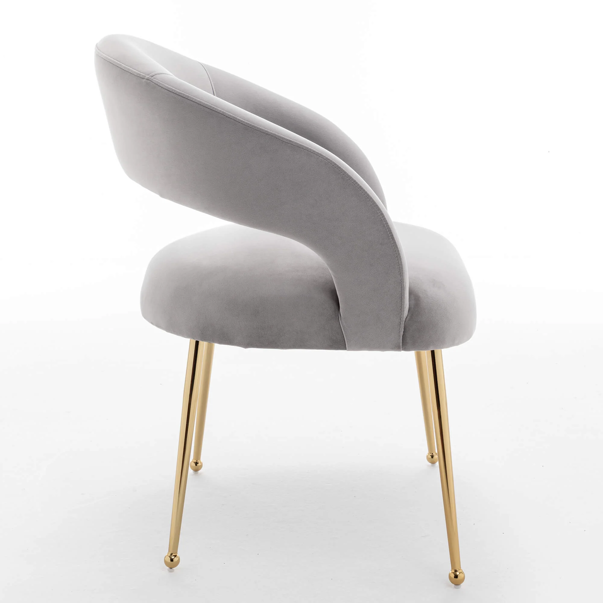 SEYNAR Mid Century Modern Velvet Upolstered Open-Back Dining Chair Set of 2/4/6 - Funk Metal Works LLC