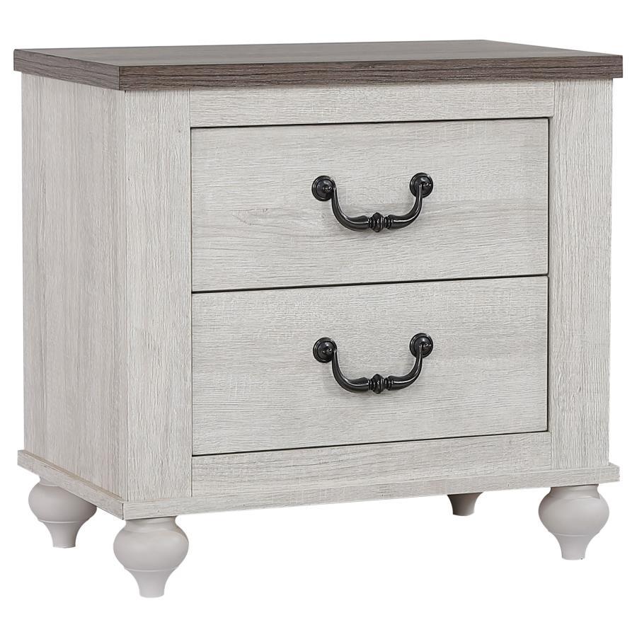 Stillwood - 2-Drawer Nightstand - White - Funk Metal Works LLC