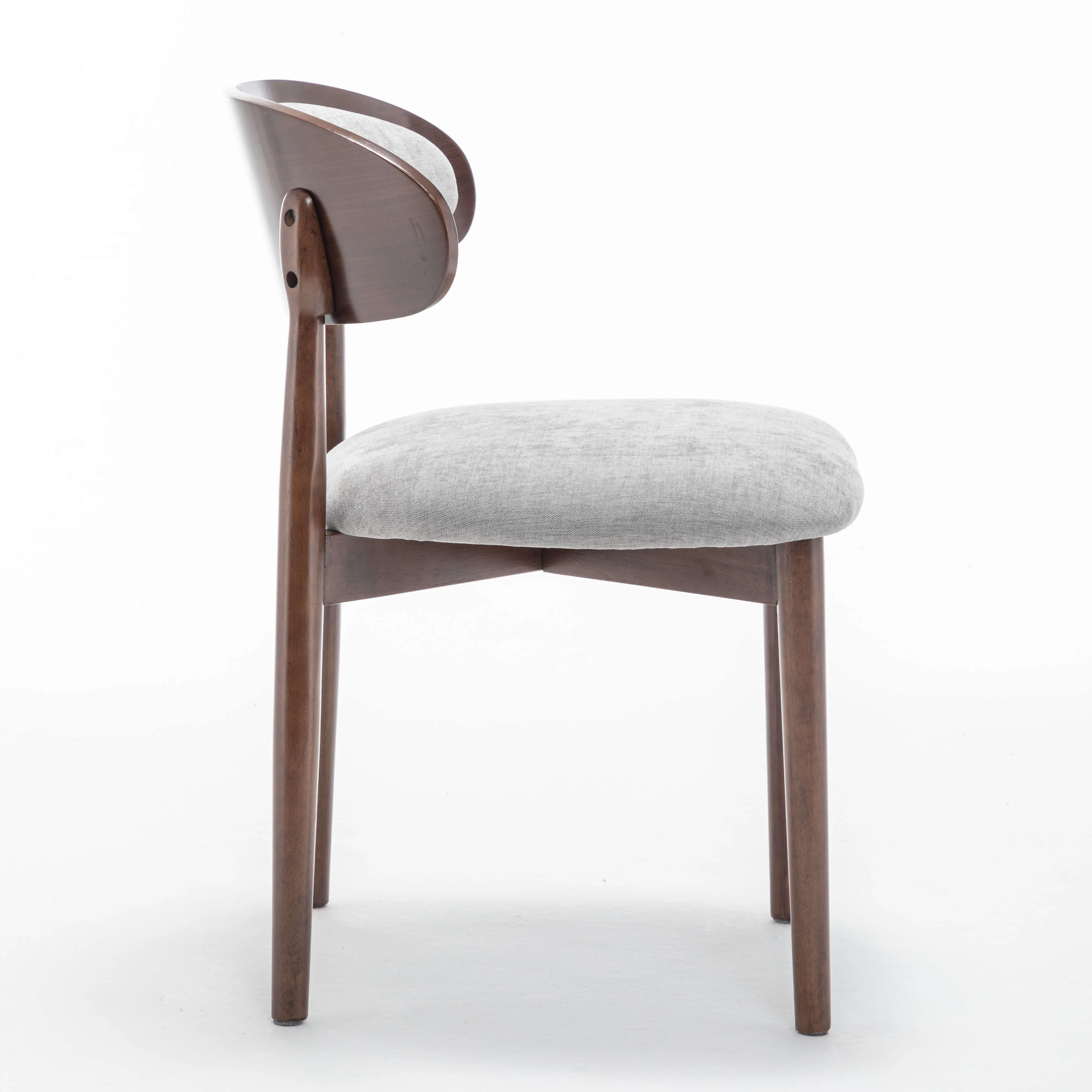 SEYNAR Set of 2/4/6 Mid-Century Modern Chenille Dining Chairs with Solid Wood Frame - Funk Metal Works LLC
