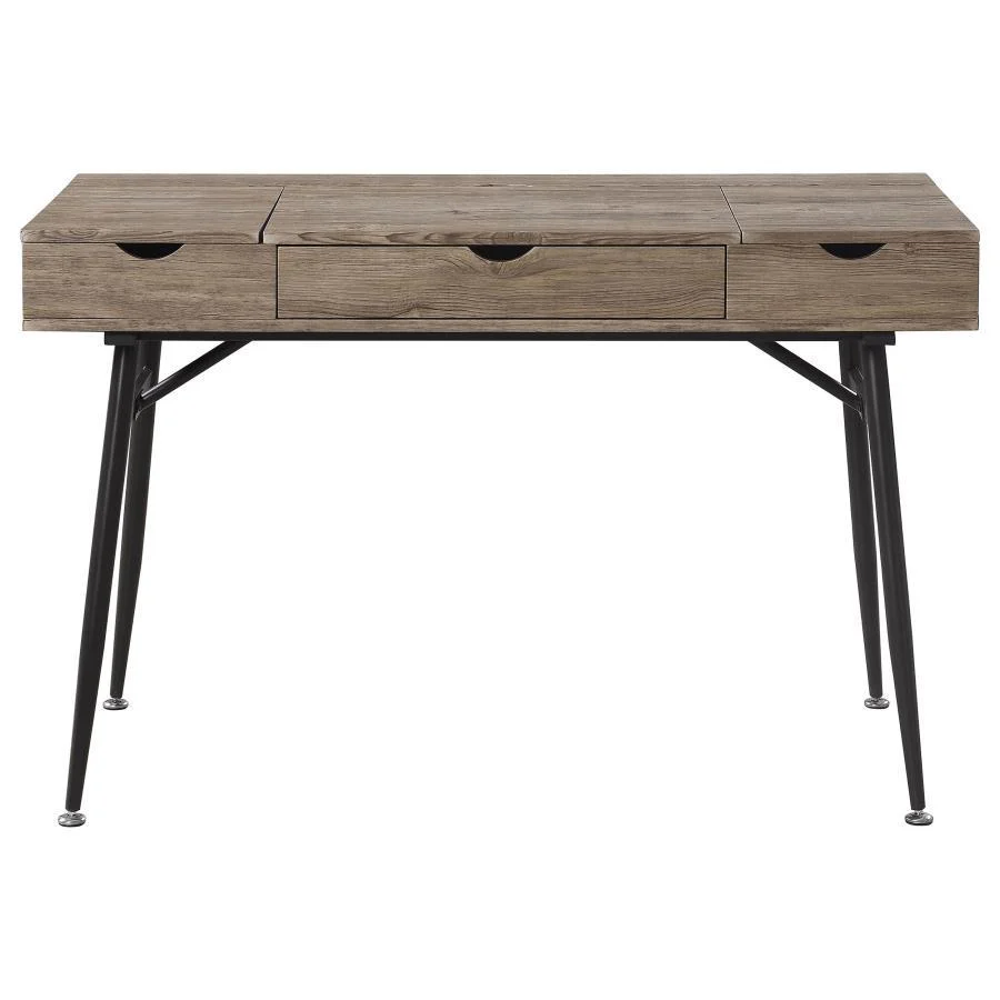 Rafael - Writing Desk - Light Brown - Funk Metal Works LLC