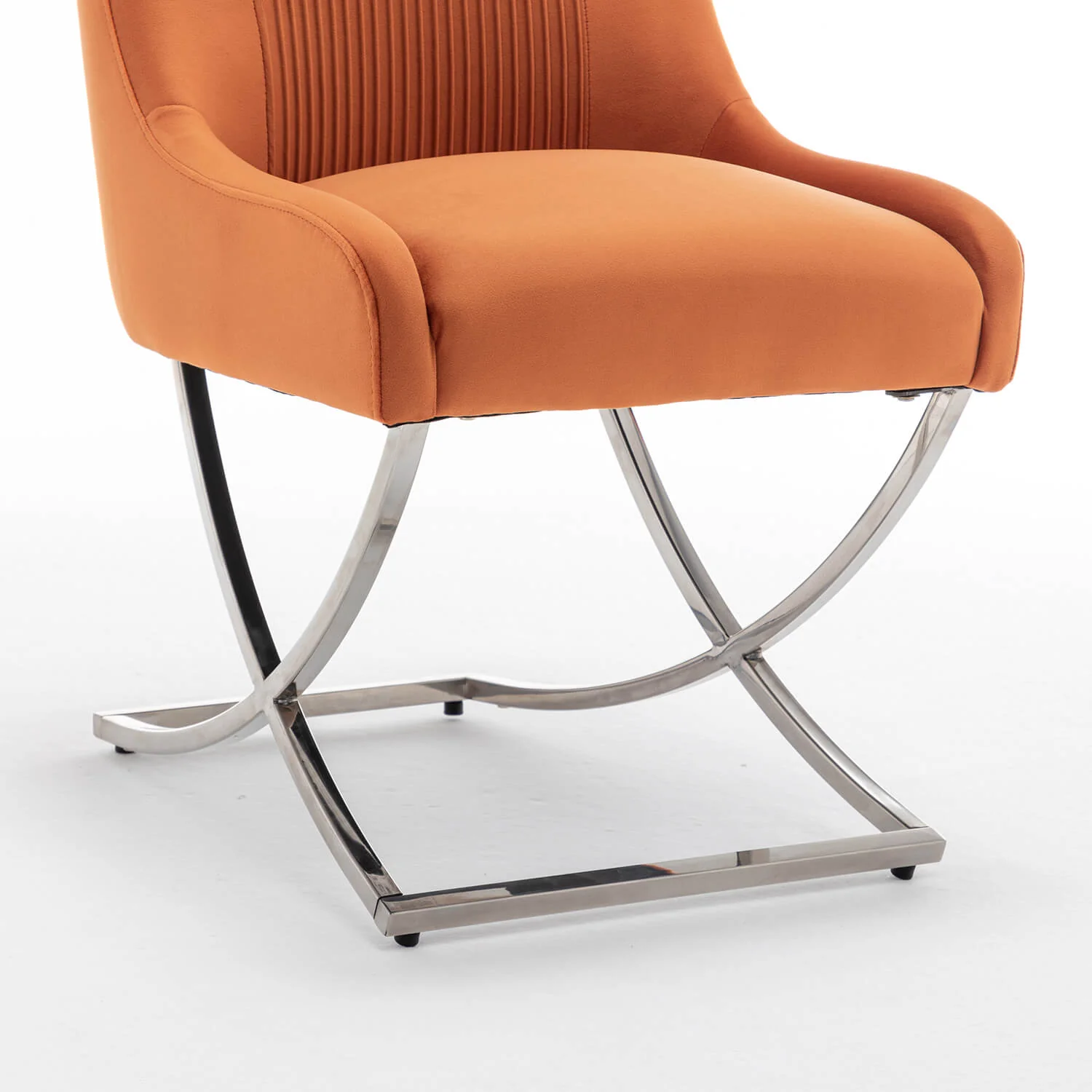 SEYNAR Contempoary Velvet Dining Chair Set of 2/4/6 with Metal Frame Legs and Back Pull - Funk Metal Works LLC