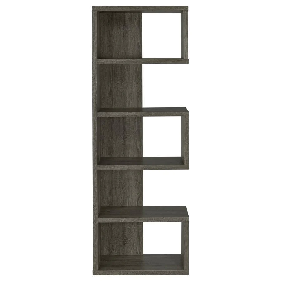 Coaster - 5-tier Alternating Boxes Design Bookcase - Funk Metal Works LLC