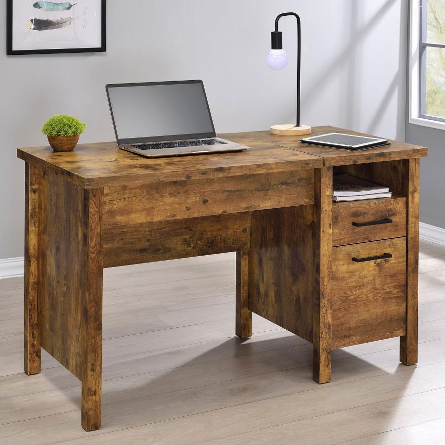 Delwin - Lift Top Desk - Light Brown - Funk Metal Works LLC
